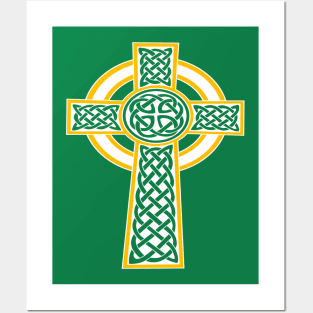 Ornamental Celtic High Cross Decorative Knotwork 4 Posters and Art